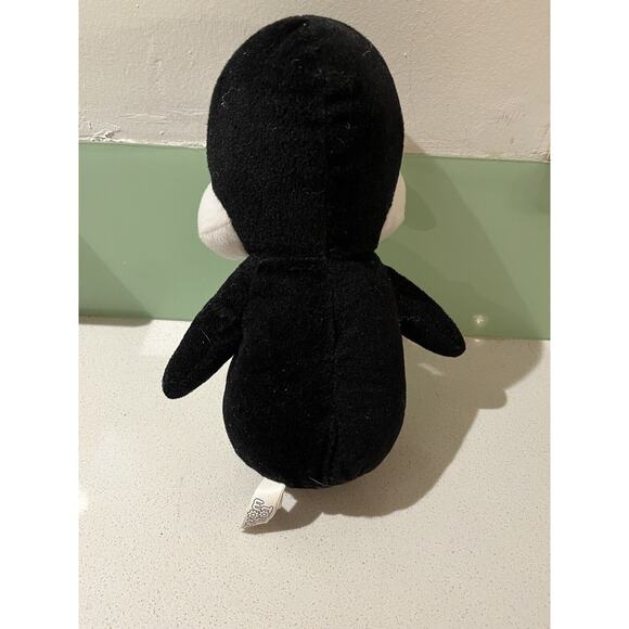 Penguin Toy Works Adorable Black and White Plush 9" Stuffed Animal Toy Doll - Picture 4 of 5